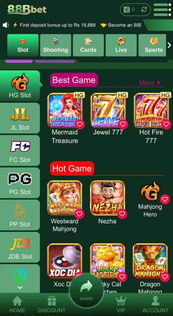 88bbet Game Interface